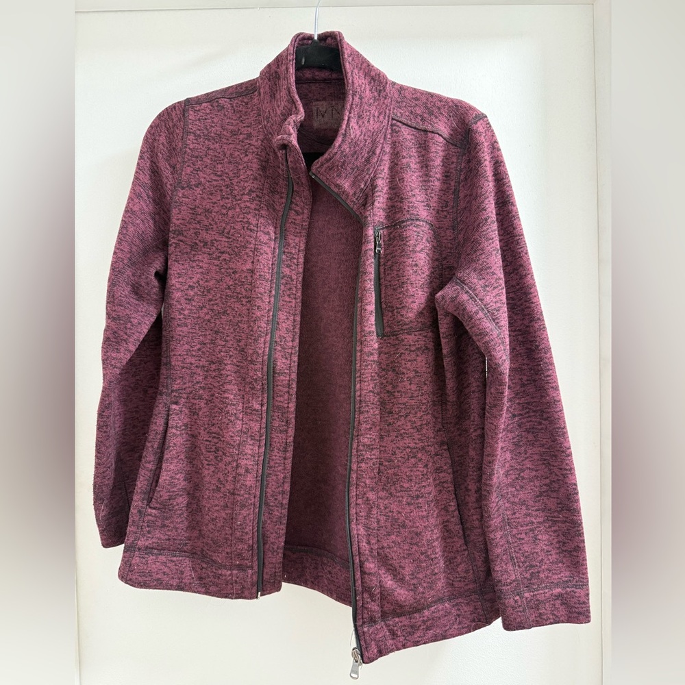 Andrew Marc Women's Burgundy Zip-Up
